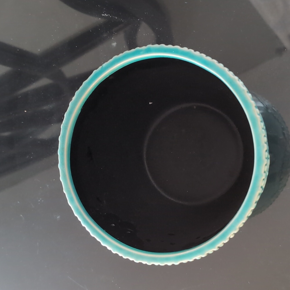 Turquoise Decorative Ceramic Plant Pot - Picture 4 of 4